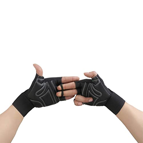 NEVER LOSE Padded Weight Lifting Gloves, Gym Gloves, Workout Gloves with Built-in Exercise Gloves for Cross Training, Pull Ups, Fitness, Powerlifting, for Men & Women (S, Sheep Leather) - Image 1