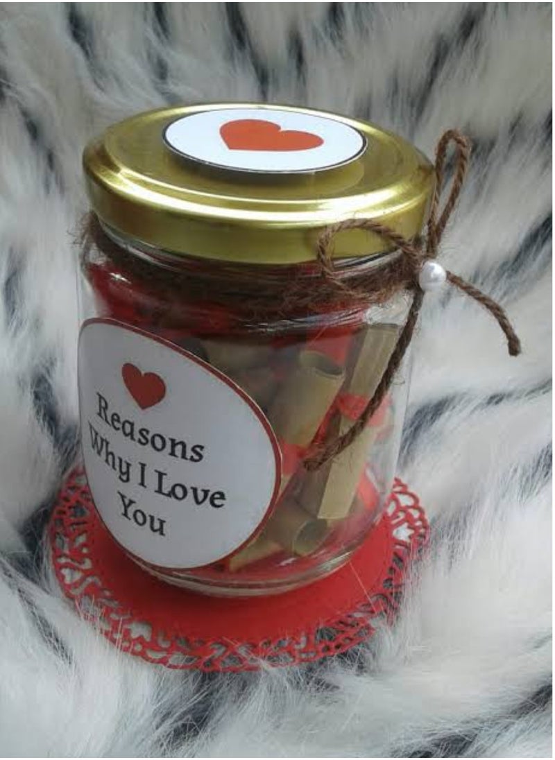 Generic Reasons Why I love You empty messages & notes in a jar for love , anniversary, valentine's, husband, wedding 