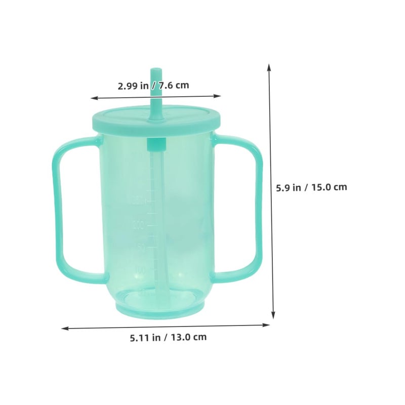 2pcs Adaptive Spill Proof Sippy Cup with Handles for Bedridden Elderly Patients Leak Resistant Lightweight Feeding Cup - Image 3