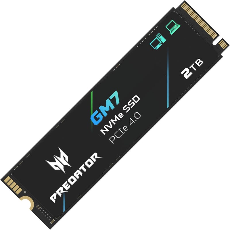 أيسر بريداتور GM7 سعة 2 تيرابايت M.2 NVMe Gen4 x4 7200 ميجابايت/ثانية SSD (BL.9BWWR.119) - Image 2