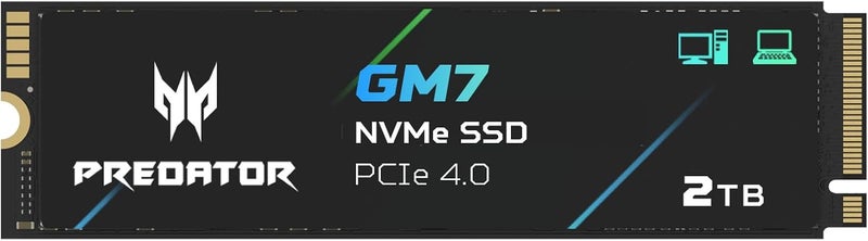 أيسر بريداتور GM7 سعة 2 تيرابايت M.2 NVMe Gen4 x4 7200 ميجابايت/ثانية SSD (BL.9BWWR.119) - Image 1