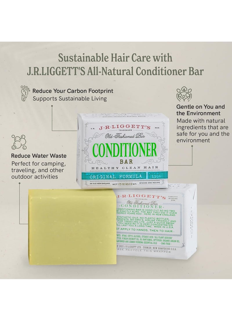 J·R·LIGGETT'S Hair Conditioner Bar | Plant Based Ingredients | Zero Waste Biodegradable, Sulfate & Cruelty Free | Leaves Hair Healthy, Clean, Soft and Conditioned | Eco Friendly 3 Pack 3.5oz - Image 5