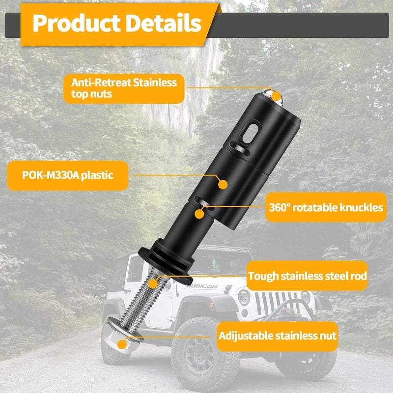 4 أطراف قفل للوحة الاسترداد الخاصة بـ MaxTrax MKII مزودة بمسامير M10، ثقيلة الوزن، آمنة وسهلة التركيب. - Image 3