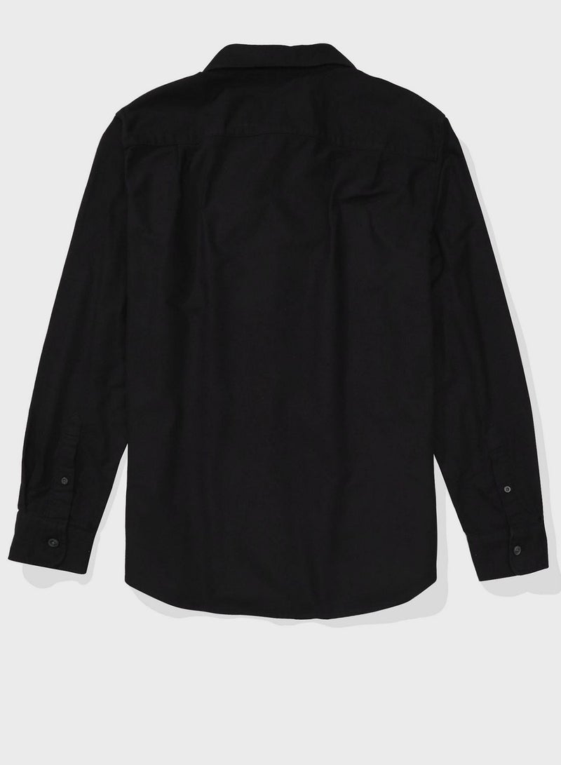 American Eagle Pocket Detail Button Down Shirt - Image 4