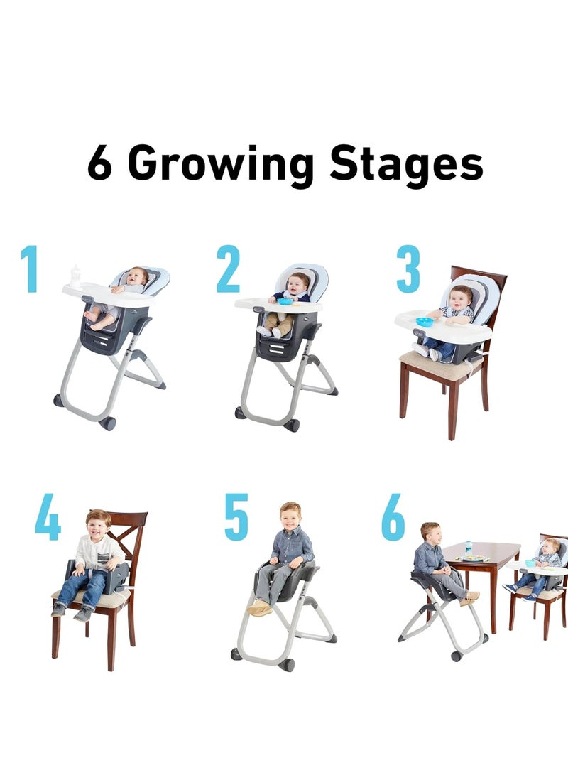 جراكو كرسي الطعام DuoDiner DLX 6 في 1 من كاجين - كرسي طعام للأطفال قابل للتحويل إلى مقعد داعم ومقعد للأطفال، مع دعم لجسم الرضيع، وحزام أمان بخمس نقاط، وإمكانية تعديل وضعية الاستلقاء وصينية طعام. - Image 3