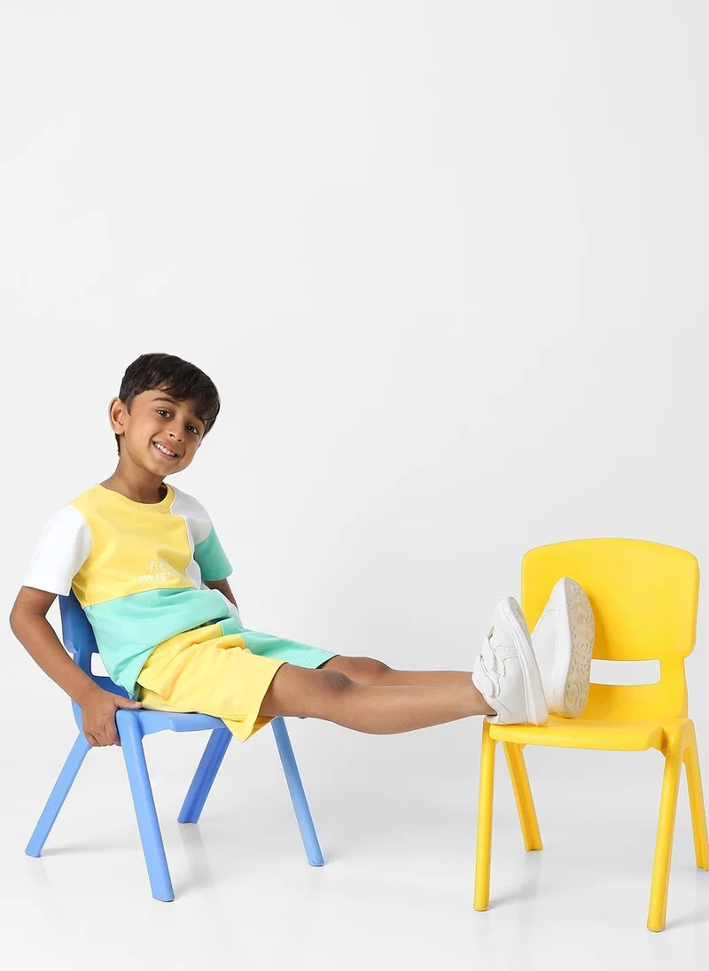 نوتيناتي Nautinati Boys' Colourblock Combo Set of T-shirt and Shorts
