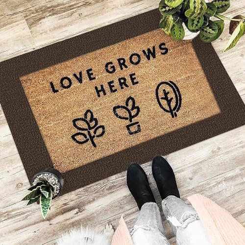EARTHALL Small Area Rug 2x3 Ft Washable Rugs for Entryway Non Slip Braided Throw Rugs Door Mat Indoor Outdoor Entrance Cotton Woven Carpet for Kitchen Foyer Front Door, Brown/Coffee - Image 5