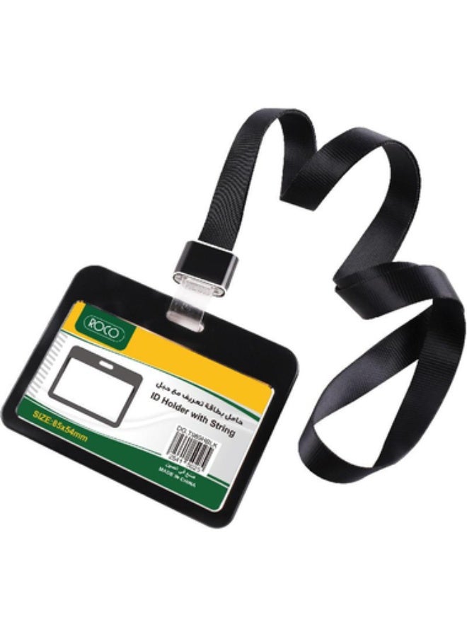 ROCO Lanyard ID Holder Black - Image 1