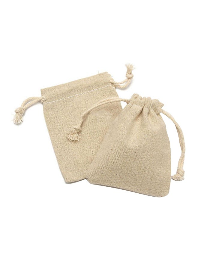 COYO 50Pcs Natural Burlap Bags Linen Pouches Sacks with Drawstring Burlap Jute Bags Reusable Eco-Friendly Small Storage Bag Pockets - Image 2
