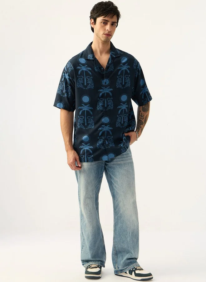 The Souled Store  The Souled Store Men Animal Printed Casual Shirt  | Best Price UAE