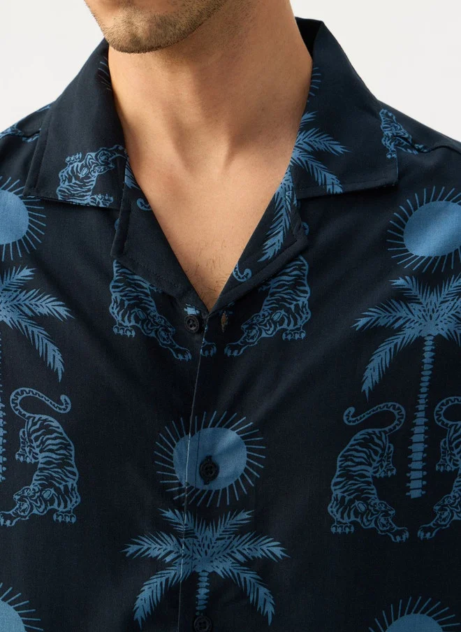 The Souled Store  The Souled Store Men Animal Printed Casual Shirt  | Best Price UAE