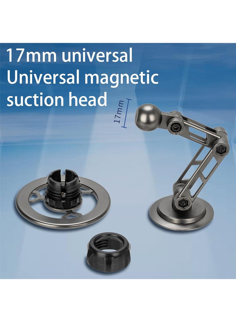 ESSAGER Car Mount Magnetic Magsafe Foldable, Extendable, and Rotatable Phone Holder, Compatible with iPhone 12, 13, 14, and 15 Series for Direct Attachment. - Image 3