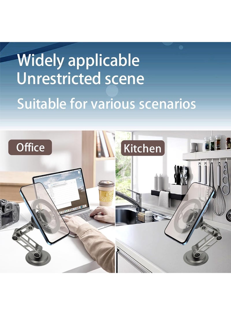 ESSAGER Car Mount Magnetic Magsafe Foldable, Extendable, and Rotatable Phone Holder, Compatible with iPhone 12, 13, 14, and 15 Series for Direct Attachment. - Image 4