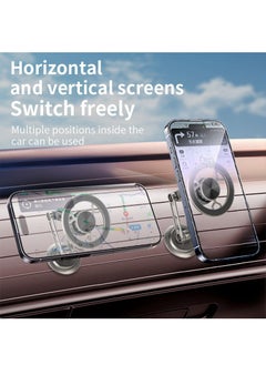 ESSAGER Car Mount Magnetic Magsafe Foldable, Extendable, and Rotatable Phone Holder, Compatible with iPhone 12, 13, 14, and 15 Series for Direct Attachment.  - Image 5