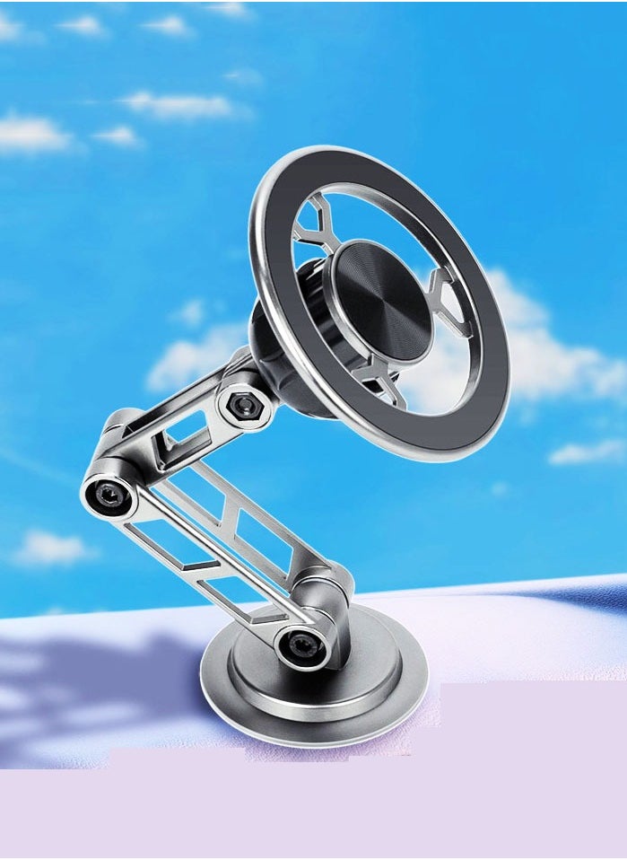 ESSAGER - Car Mount Magnetic Magsafe Foldable, Extendable, and Rotatable Phone Holder, Compatible with iPhone 12, 13, 14, and 15 Series for Direct Attachment. - Image 1