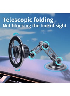 ESSAGER Car Mount Magnetic Magsafe Foldable, Extendable, and Rotatable Phone Holder, Compatible with iPhone 12, 13, 14, and 15 Series for Direct Attachment.  - Image 4