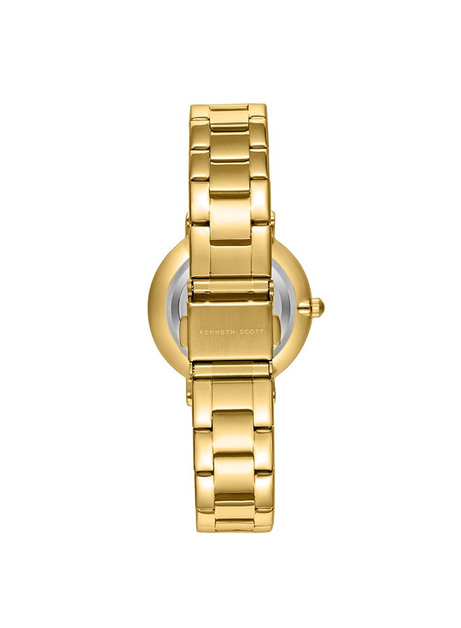 كينيث سكوت ساعة يد نسائية من الفولاذ المقاوم للصدأ بعقارب - Image 3