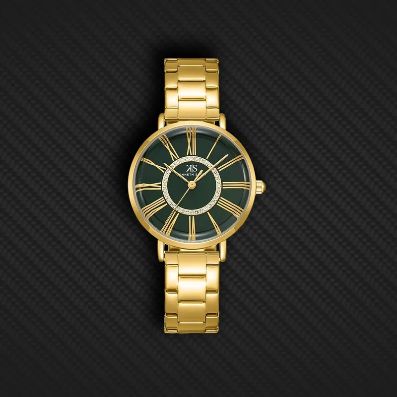 Kenneth Scott green Women's Stainless Steel Analog Watch K23536-GBGG - 32.5 mm for Women | Best Price UAE