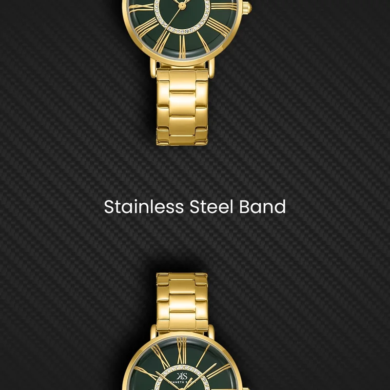 Kenneth Scott green Women's Stainless Steel Analog Watch K23536-GBGG - 32.5 mm for Women | Best Price UAE