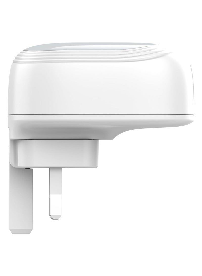 LDNIO - LDNIO A2512Q Fast Charger Universal Plug With Lightning Cable And Mini Dual USB Ports For Iphone 18W - White - Image 1