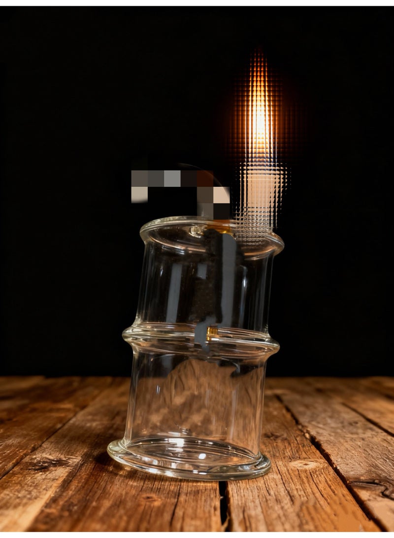 Handmade Heat-Resistant Glass Oil Lamp (Random Color)