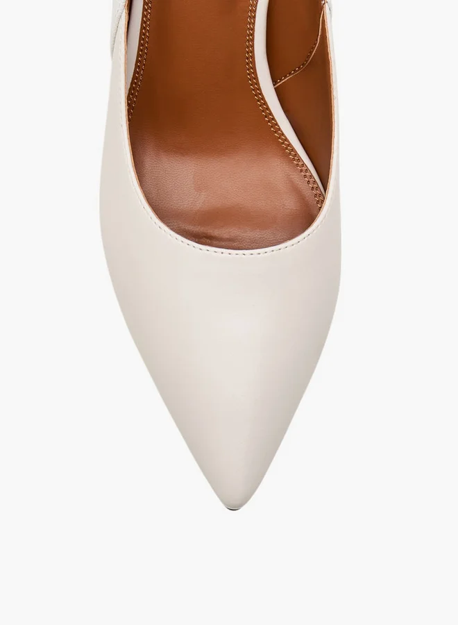 ELLE Women's Solid Pointed Toe Pumps with Stilettos Heels