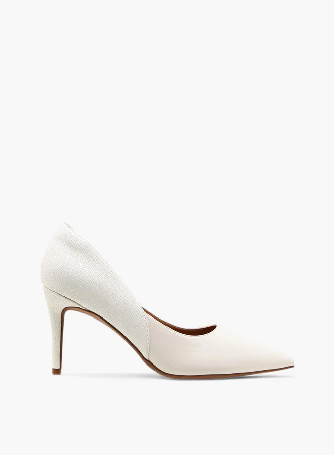 ELLE Women's Solid Pointed Toe Pumps with Stilettos Heels
