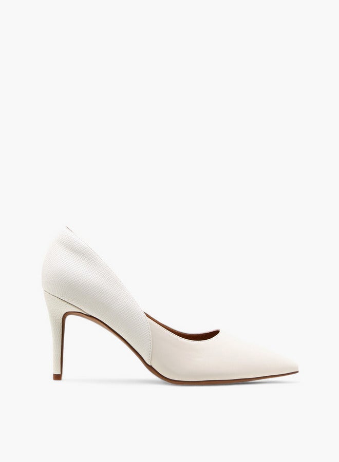 ELLE Women's Solid Pointed Toe Pumps with Stilettos Heels - Image 1