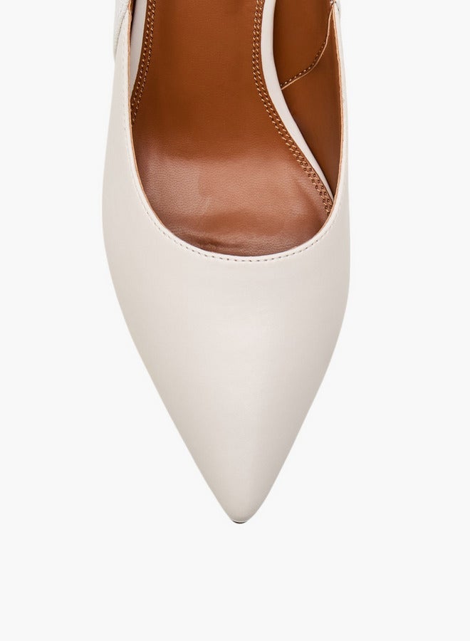 ELLE Women's Solid Pointed Toe Pumps with Stilettos Heels - Image 4