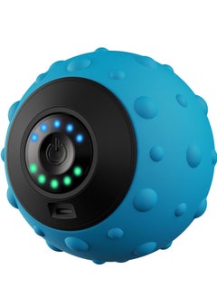 Ru syanl Electric Vibration Silicone Massage Ball for Fitness 5 Gears Speed Muscle Relaxation Massage Tool Blue  - Image 1