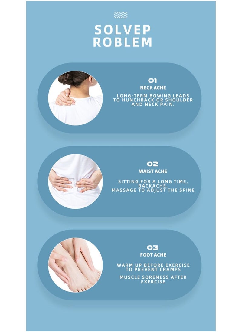 Ru syanl Electric Vibration Silicone Massage Ball for Fitness 5 Gears Speed Muscle Relaxation Massage Tool Blue  - Image 4