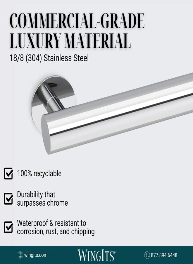 WingIts Modern Elegance Grab Bar 1.25 in OD X 24 in,Stainless Steel,WGB5MEPS24 - Image 3