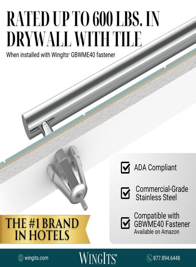 WingIts Modern Elegance Grab Bar 1.25 in OD X 24 in,Stainless Steel,WGB5MEPS24 - Image 4