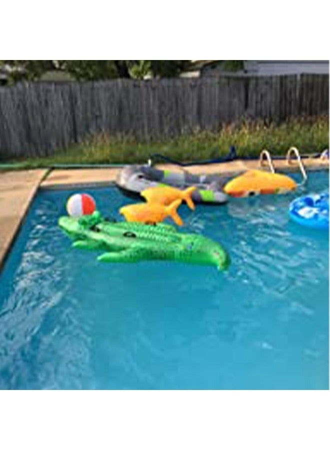 Hihonor Cute Pool Float Inflatable Pool Toys Swimming Inflatable Mount Crocodile Children Swimming Air Cushion Floating Bed Reclining Crocodile Water Floating Row for Chilling in The Pool - Image 2