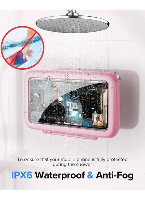 Waterproof Shower Phone Holder – 480° Rotatable, Anti-Fog Touch Screen Case for Bathroom, Shower.