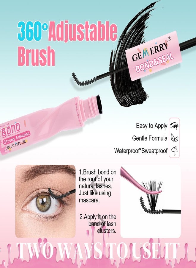 GEMERRY Lash Bond and Seal Waterproof Lash Cluster Glue Eyelash Glue for Eyelash Clusters DIY Use at Home - Image 3
