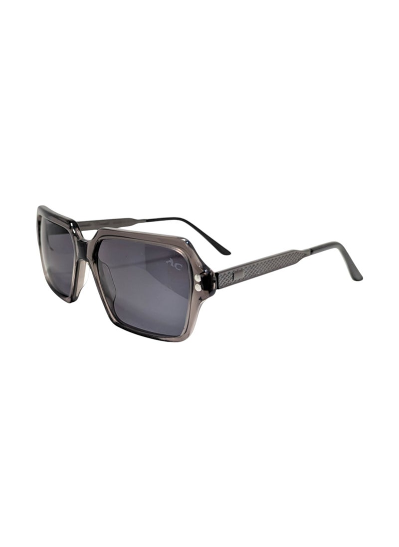 Armando Cavelli - Authentic Armando Cavelli sunglasses, crafted from carefully selected premium acetate for a luxurious look and longevity with extensive use. This model combines modernity and classic style, with a raw grey acetate front and gunmetal -plated metal temples to complete your luxury look. Comes with premium polymer lenses offer UV400 protection in a grey - Image 1