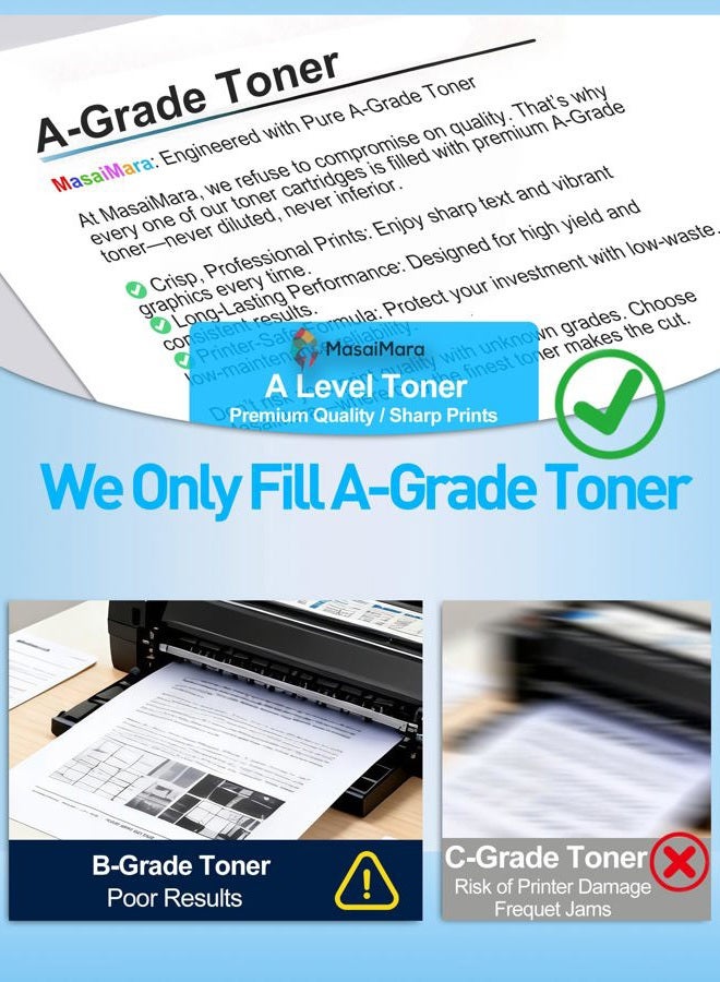 MasaiMara Compatible Toner Cartridges Replacement for HP CF237A 37A for HP Enterprise M607n M607dn M608dn M608n M609dn Enterprise Flow MFP M631h M632z M632 M632h M631 M631dn Printer (Black, 2-Pack) - Image 2