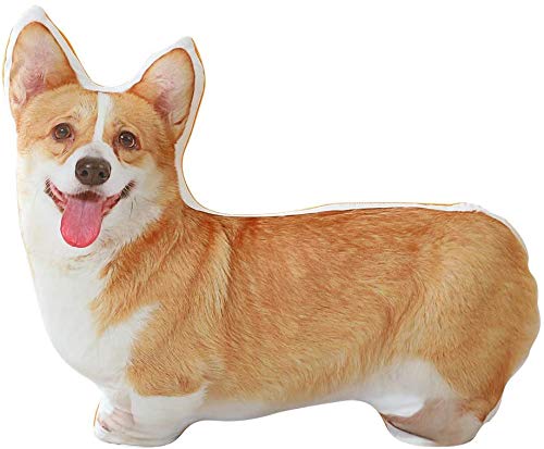 MISS TUTU Corgi Dog Super Soft Plush Throw Pillow Animal Pillow Plush Cushion - Image 1