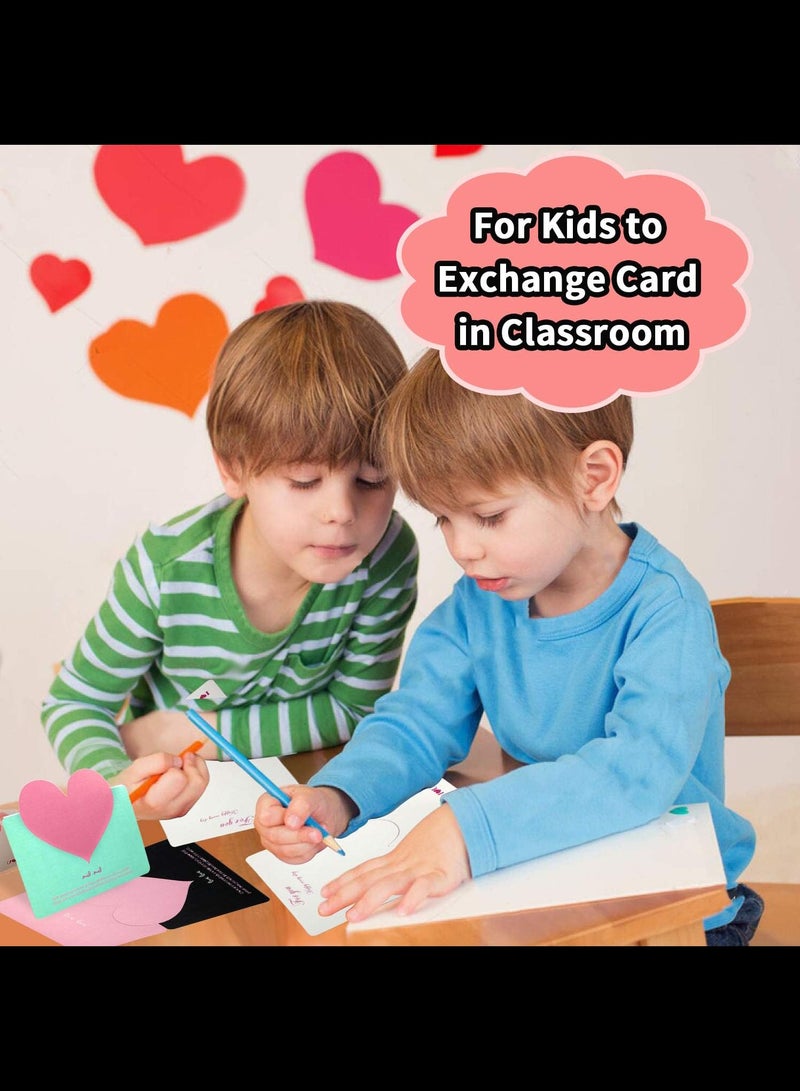 Greeting Cards,50 Pcs Heart Cards Bulk for Anniversary Wedding Birthday,Exchange Cards for Kids Classroom - Image 4