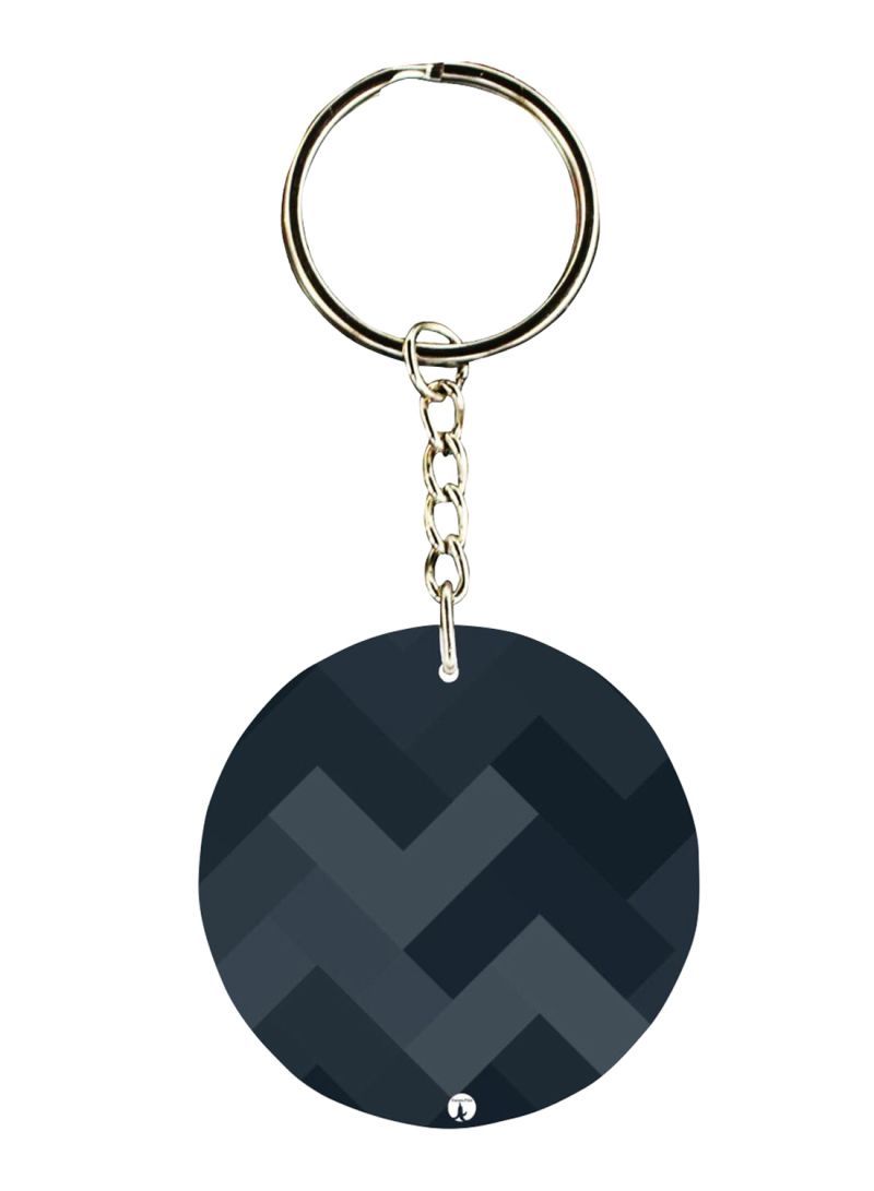 Triangles Printed Keychain