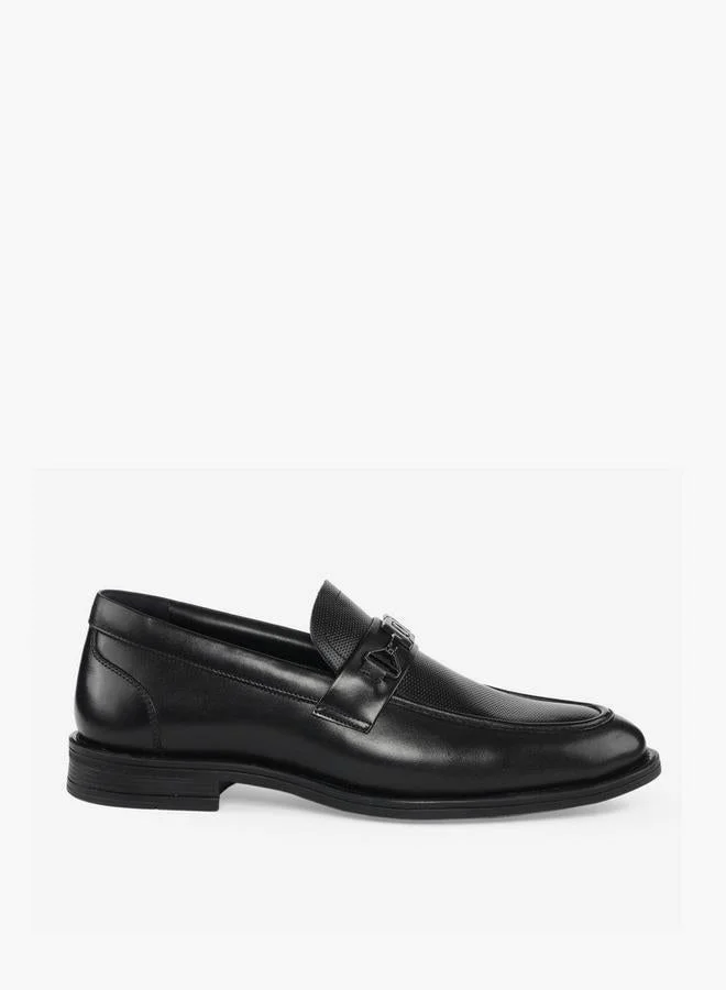 دوتشيني Men Metallic Accent Leather Loafers
