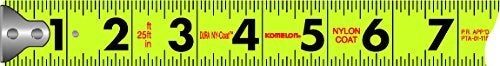 Komelon 412HV High-Visibility Professional Tape Measure, 12-Feet by 5/8-Inch, Chrome, Yellow, 12ft - Blade - Image 3