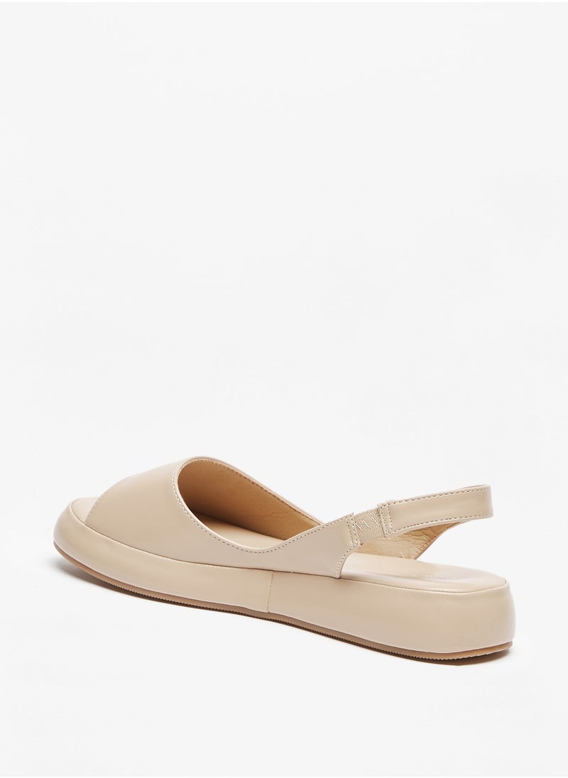 Flora Bella By Shoexpress - Womens Solid Open Toe Sling Back Slip-On Sandals - Image 1