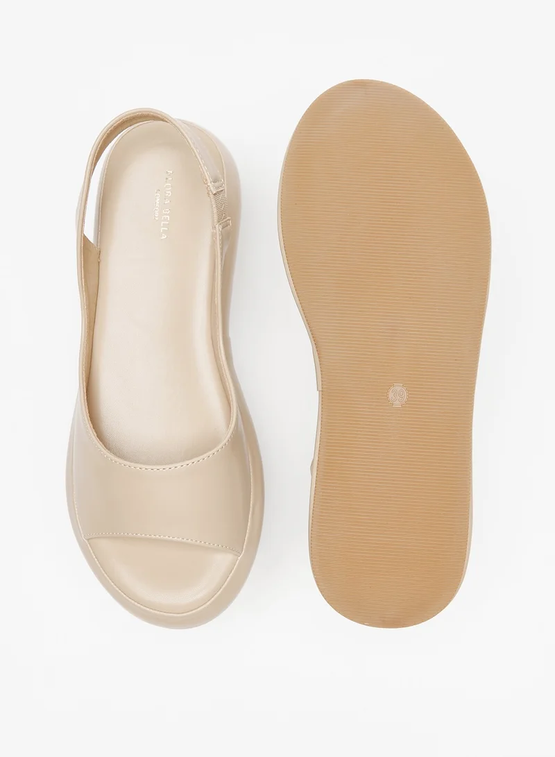 فلورا بيلا من شو إكسبرس Womens Solid Open Toe Sling Back Slip-On Sandals