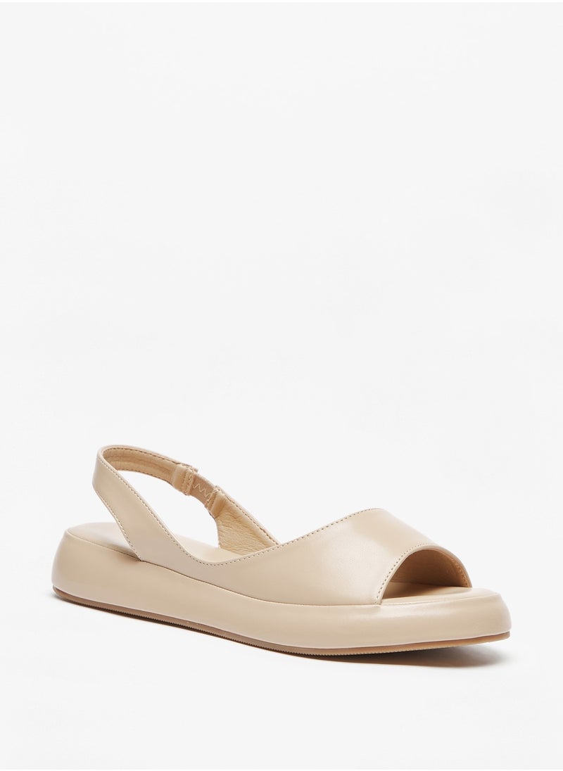 Flora Bella By Shoexpress - Womens Solid Open Toe Sling Back Slip-On Sandals - Image 1