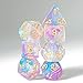 UDIXI 7PCS Resin DND Dice Set Purple RPG Polyhedral Dice Set with Swirls Iridecent Glitter DD Dice for Role Palying Game Pathfinder Tabletop Games - Image 3