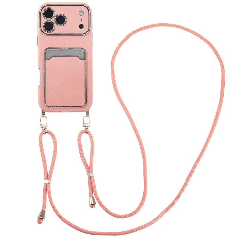 Drop Protection iPhone 16 Pro TPU for iPhone 16 16 Plus 16 Pro 16 Pro Max with Lanyard and Card Holder and Skin Feel in White - Image 4