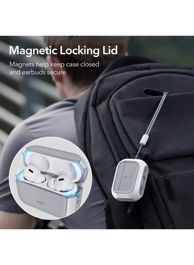 اي اس ار حافظة ESR لسماعات AirPods Pro 2، متوافقة مع MagSafe، جاهزة للمغناطيس، مصنوعة من مادة TPU، سماعات الأذن/الشحن غير متضمنة، غطاء AirPods Pro من الجيل الأول/الثاني (2023/2022/2019)، أبيض  - Image 4