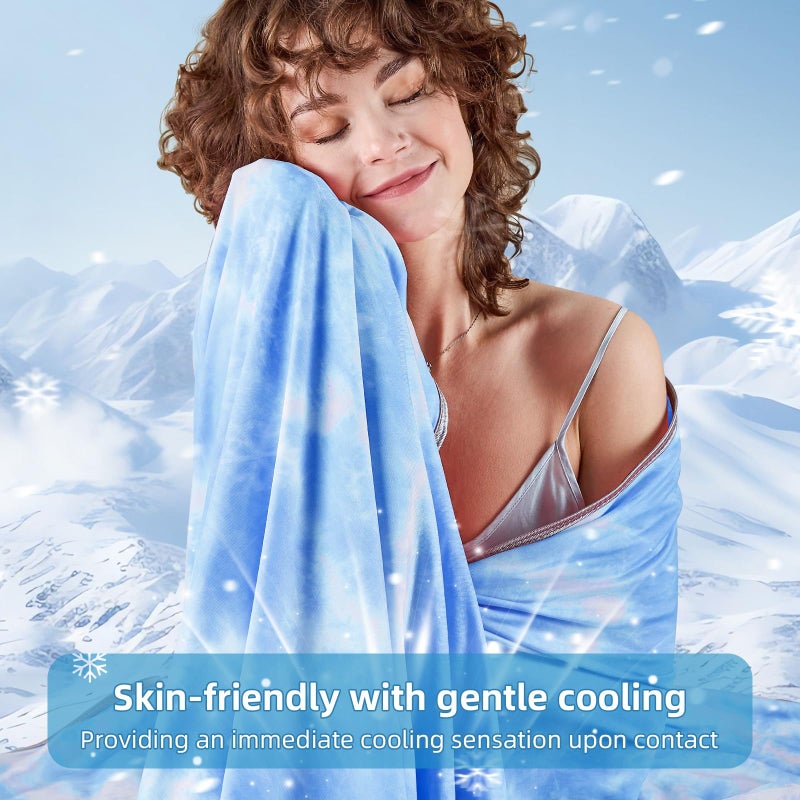 inhand Cooling Blanket Queen Size (90"x90"), Cooling Blankets for Hot Sleepers, Absorbs Heat to Keep Adults Cool for Summer Nights Sweats, Thin Cold Lightweight Blanket for Couch Bed, All Season Use - Image 3